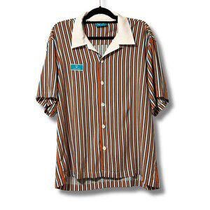 UNKNWN Miami Dolphins Pinstripe Button-Up Shirt | Men’s XXL | Orange Teal